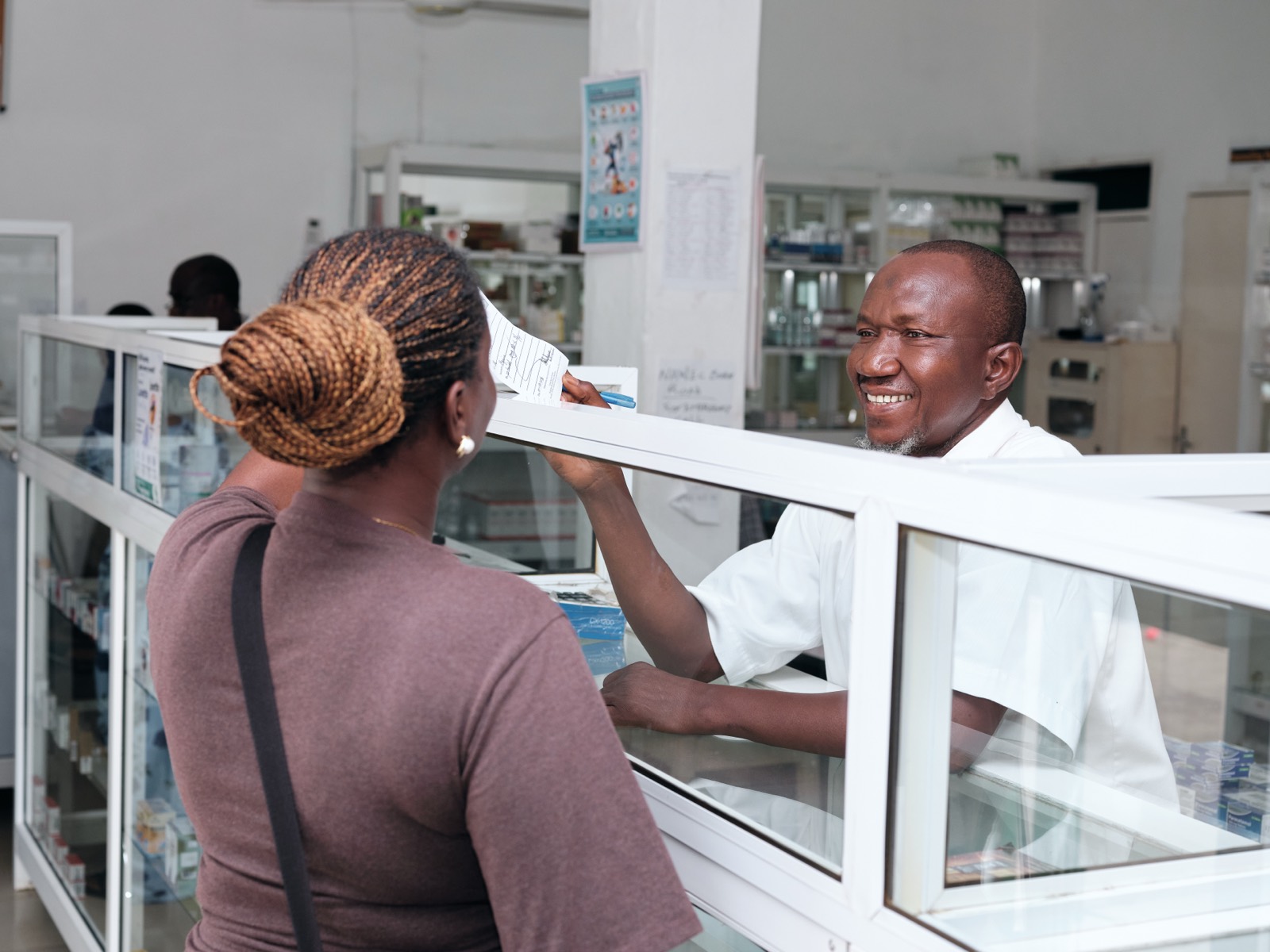 Banjul Pharmacy dispensary counter